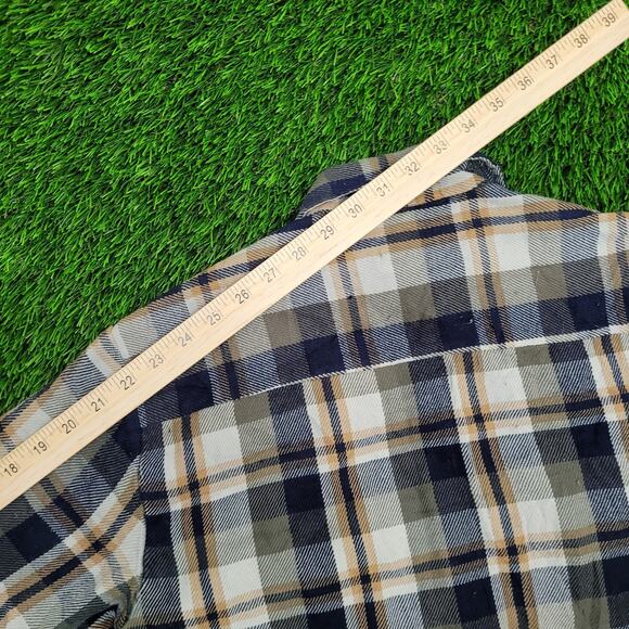 Vintage Ozark-Trail Button Shirt Medium 20x29 Shadow Plaid - Picture 5 of 16